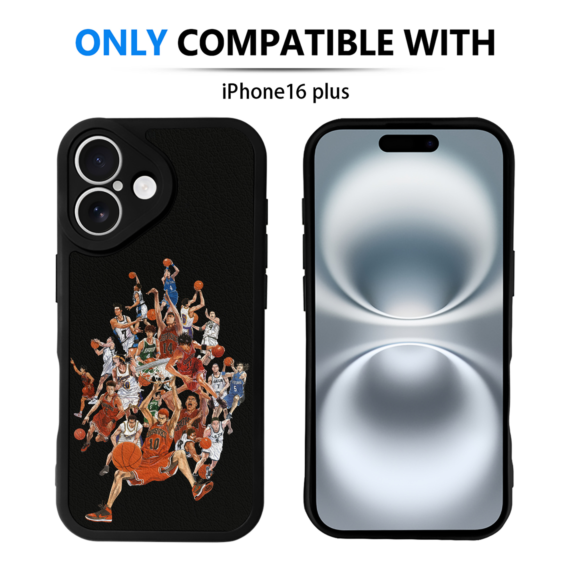 （画像用） SLAM DUNK／スラムダンク 【iPhone 16シリーズ対応】シリコンスマホケース（レザー調） 材質：シリコン